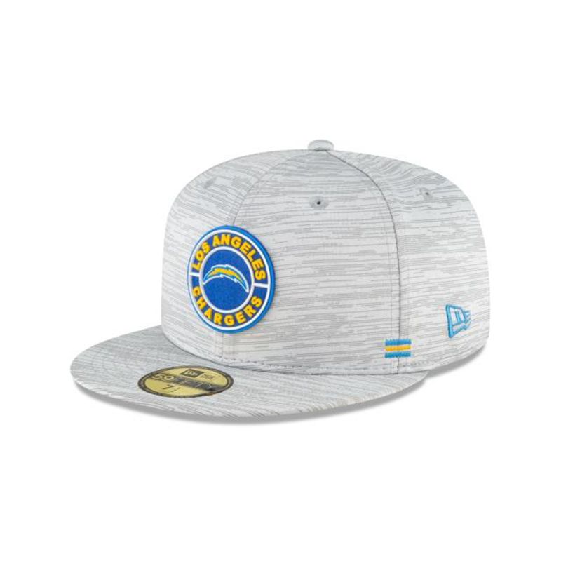 NFL Los Angeles Chargers Official Fall Sideline 59Fifty Fitted (GQU2558) - Grey New Era Caps